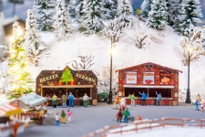 Faller 272021 - N - Weihnachtsmarktbuden Kerzen & Imbiss (2 Stück)